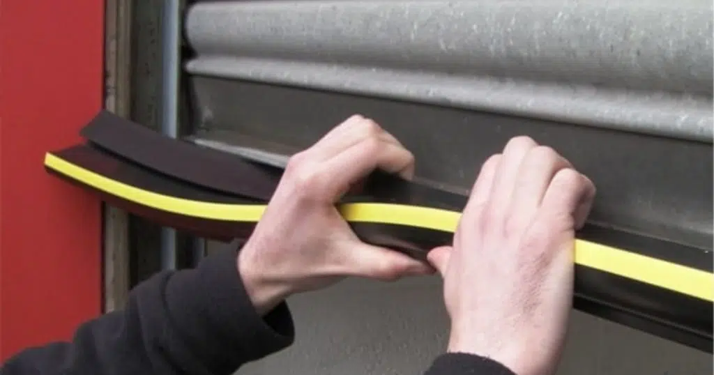 how to install garage door weather stripping